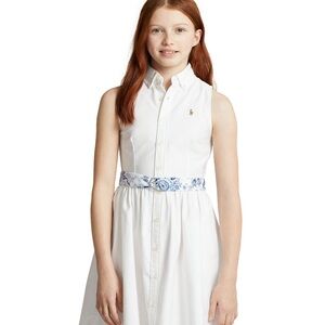 Ralph Lauren belted Oxford sleeveless sundress